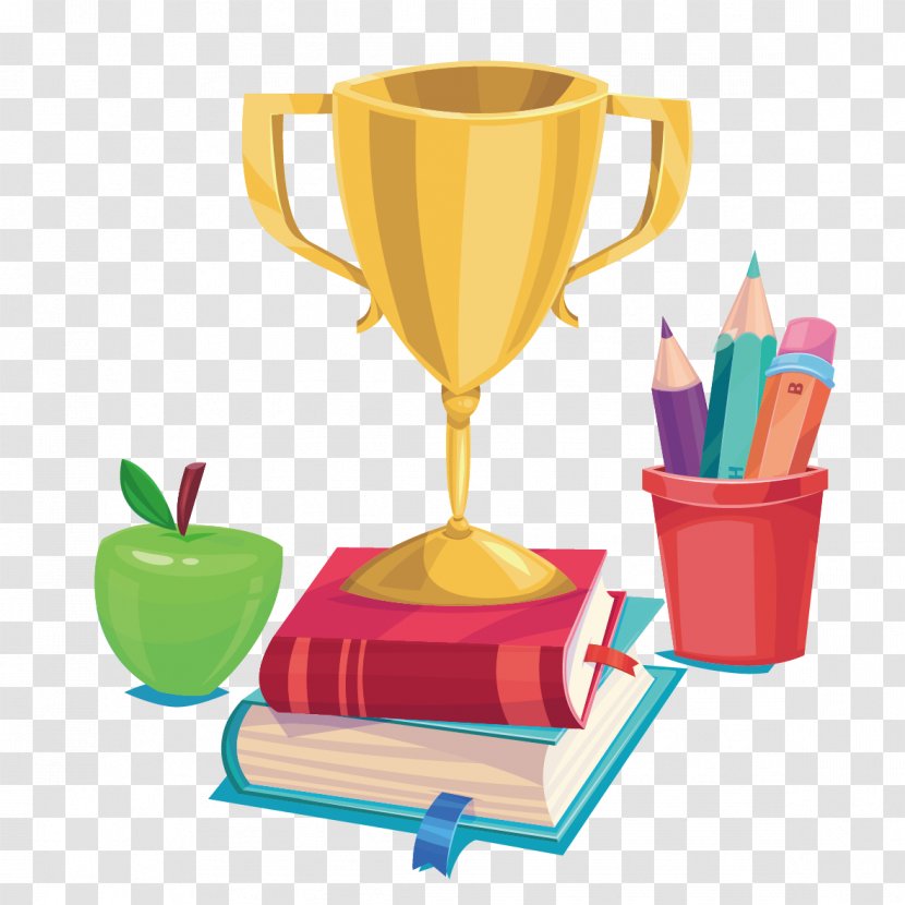 Learning School - Painting - Trophies And Supplies Transparent PNG