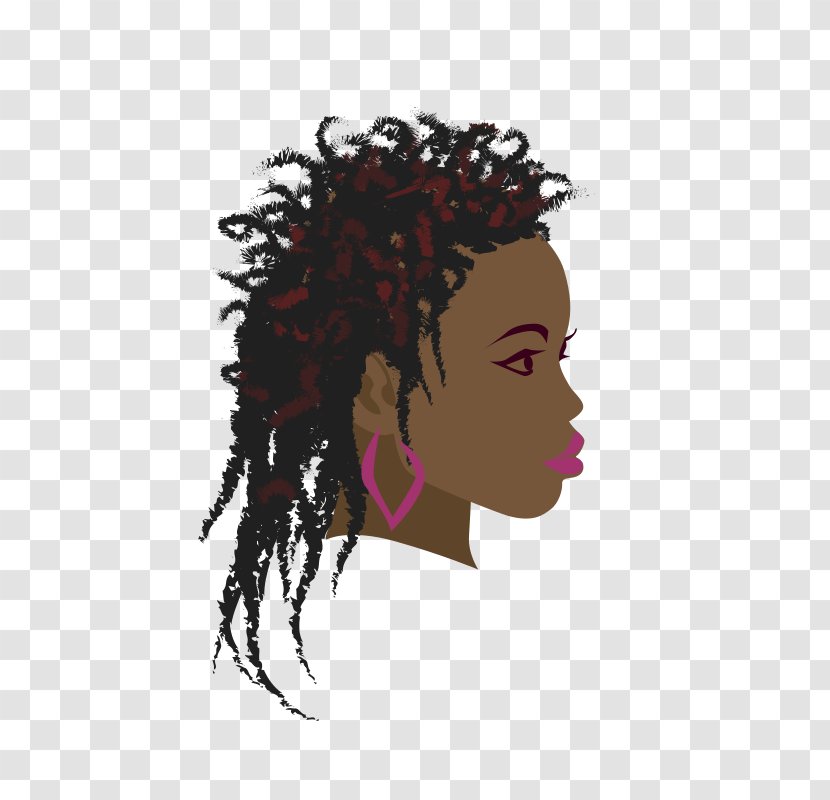 Africa Braid Woman Black Clip Art - Silhouette - Afro Transparent PNG