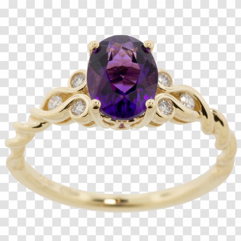 Jewellery Ring Amethyst Gemstone Diamond Transparent PNG