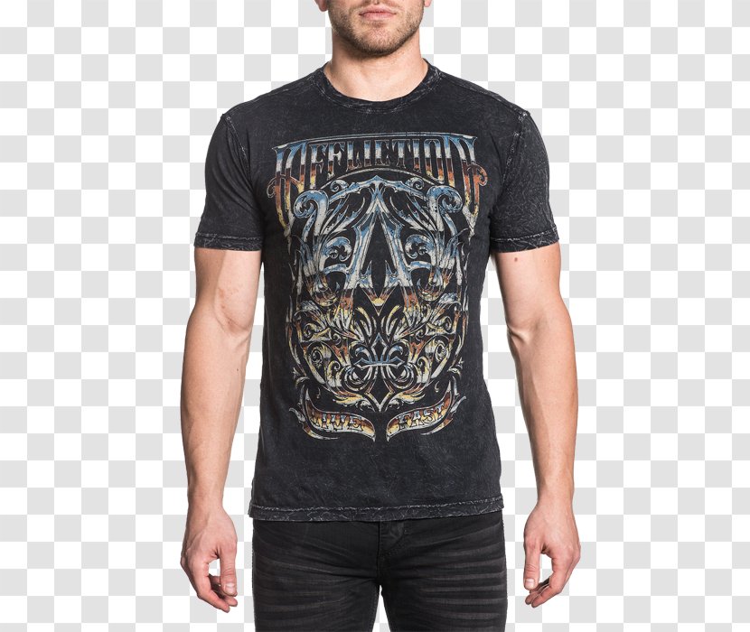 T-shirt Affliction Clothing Sleeve Top Transparent PNG