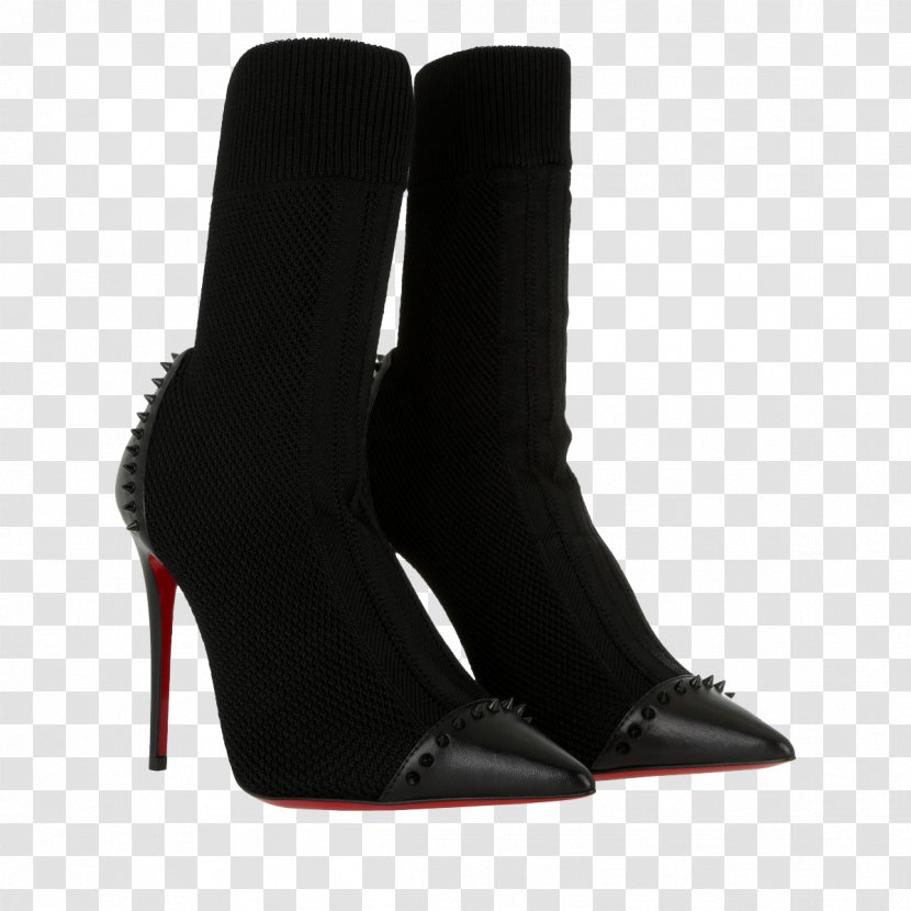 Boot Suede High-heeled Shoe Black M - High Heeled Footwear Transparent PNG