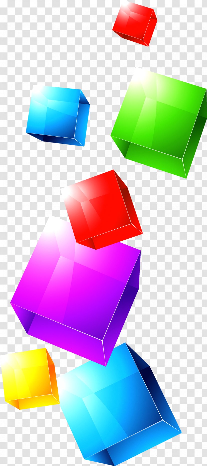 Colorful Cube Transparent PNG
