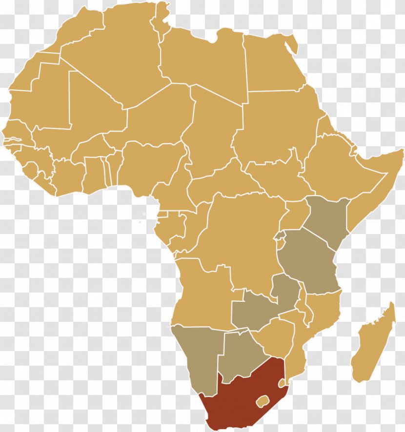 Africa Vector Map - Nelson Mandela Transparent PNG