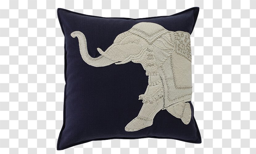 Throw Pillow Cushion Clip Art - Textile - Elephant Pattern Transparent PNG