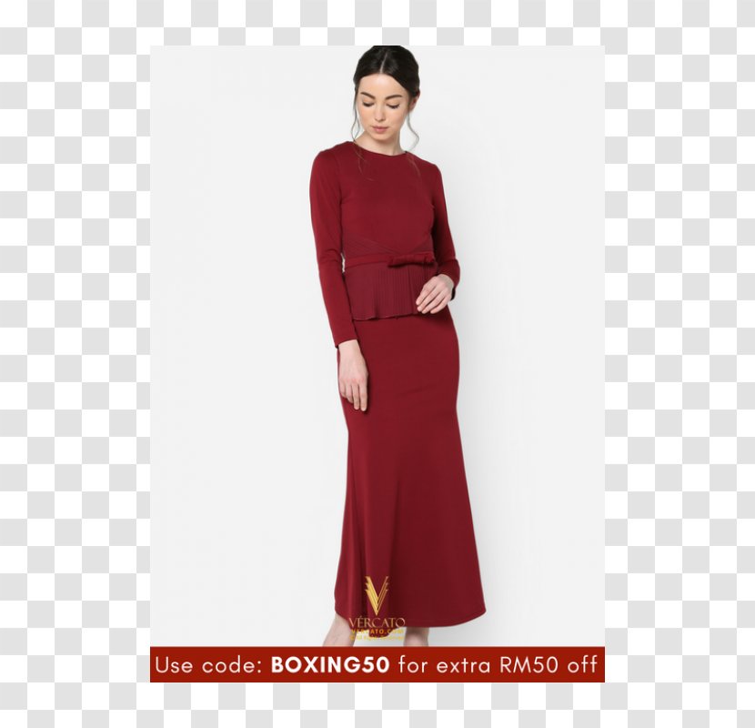 Robe VERCATO Designer Muslimah Wear Kebaya Dress Blouse - Formal - Boxing Belt Transparent PNG