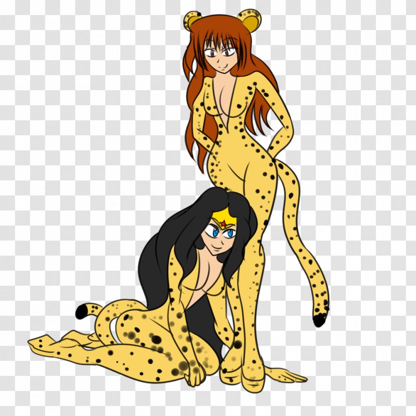 Diana Prince Cheetah Cat Lion Art - Cartoon Transparent PNG