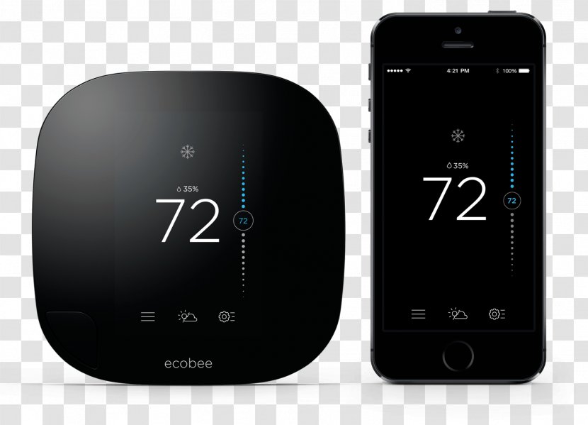 Smart Thermostat Ecobee Ecobee4 Nest Labs - Home Automation Kits Transparent PNG