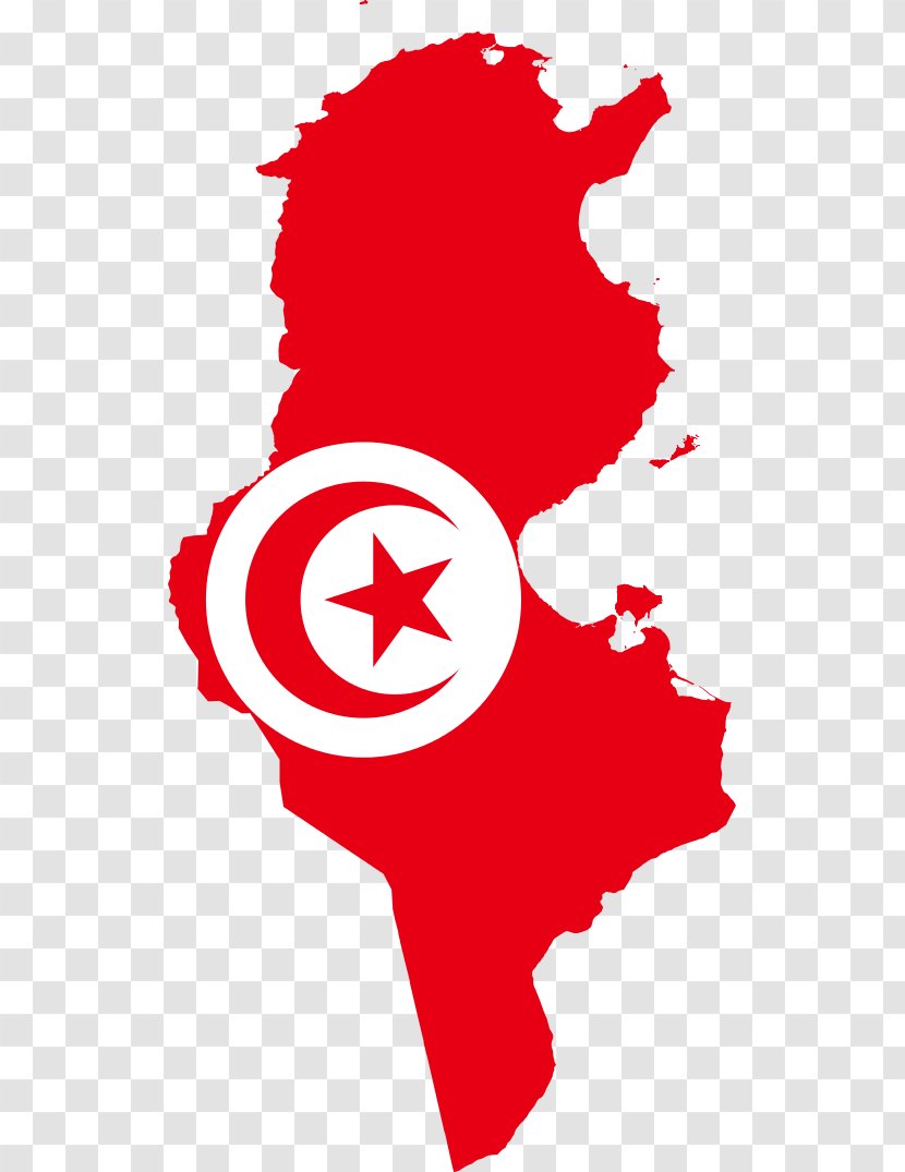 Flag Of Tunisia Map Transparent PNG