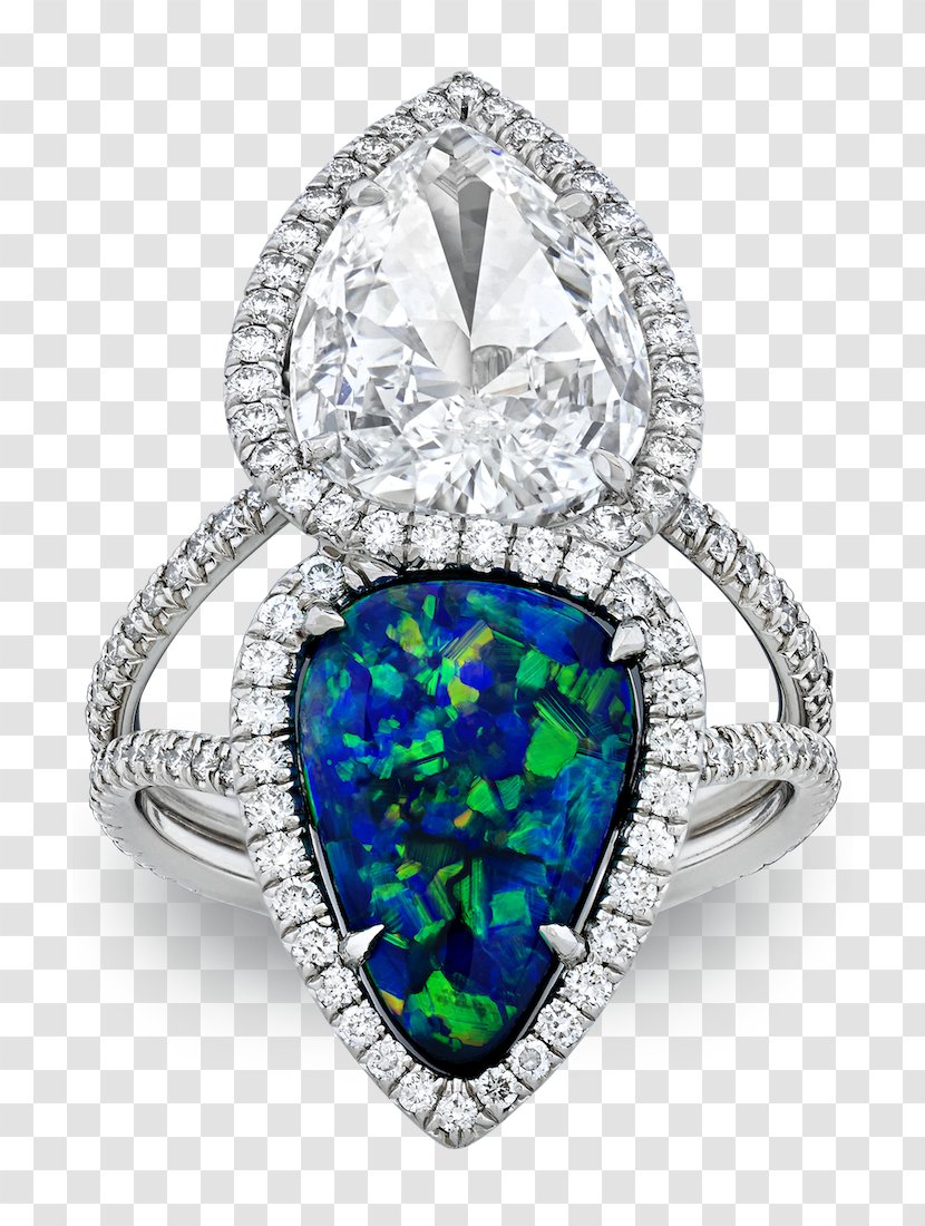 Opal Engagement Ring Diamond Wedding Transparent PNG