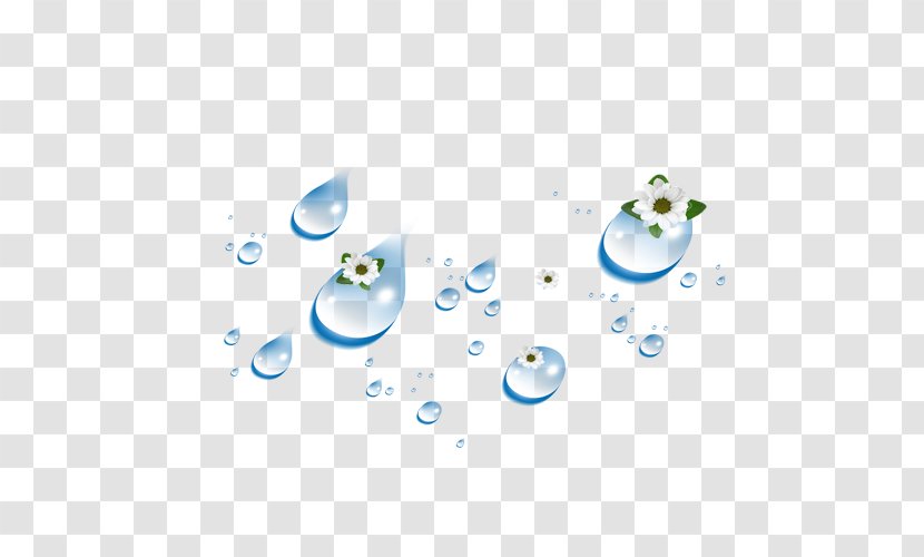 Drop Water Download - Button - Beautiful Flowers Droplets Transparent PNG