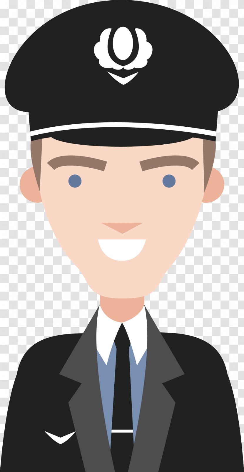 Airplane 0506147919 Flight Attendant Illustration - Cartoon - Vector Police Transparent PNG