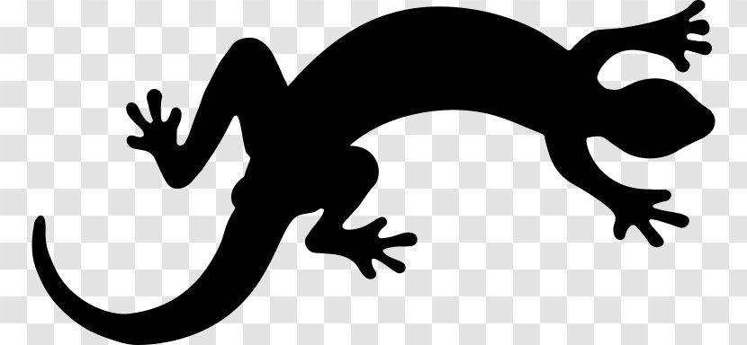 Lizard Reptile Silhouette Clip Art - Vertebrate - Clipart Transparent PNG