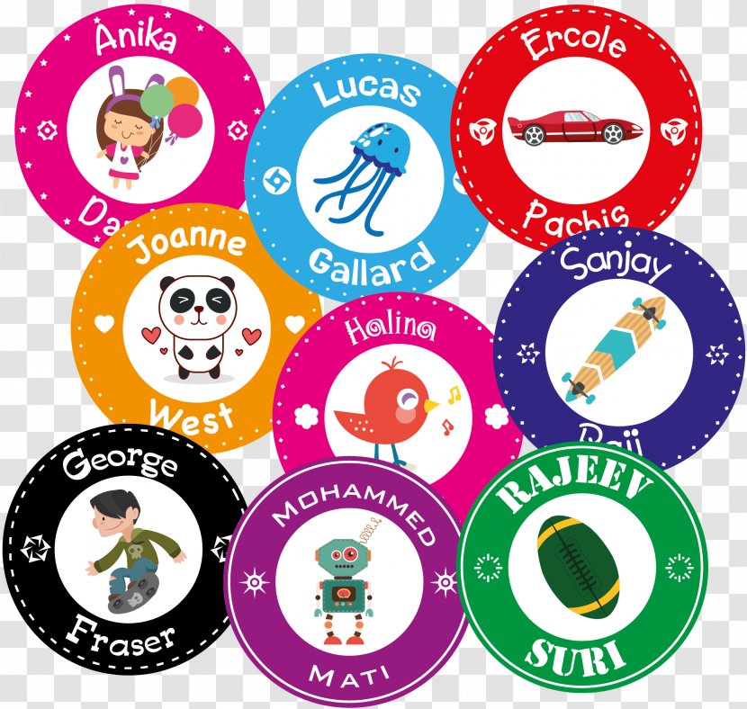 Sticker Pin Badges Label Logo Name Tag - Round Design Transparent PNG