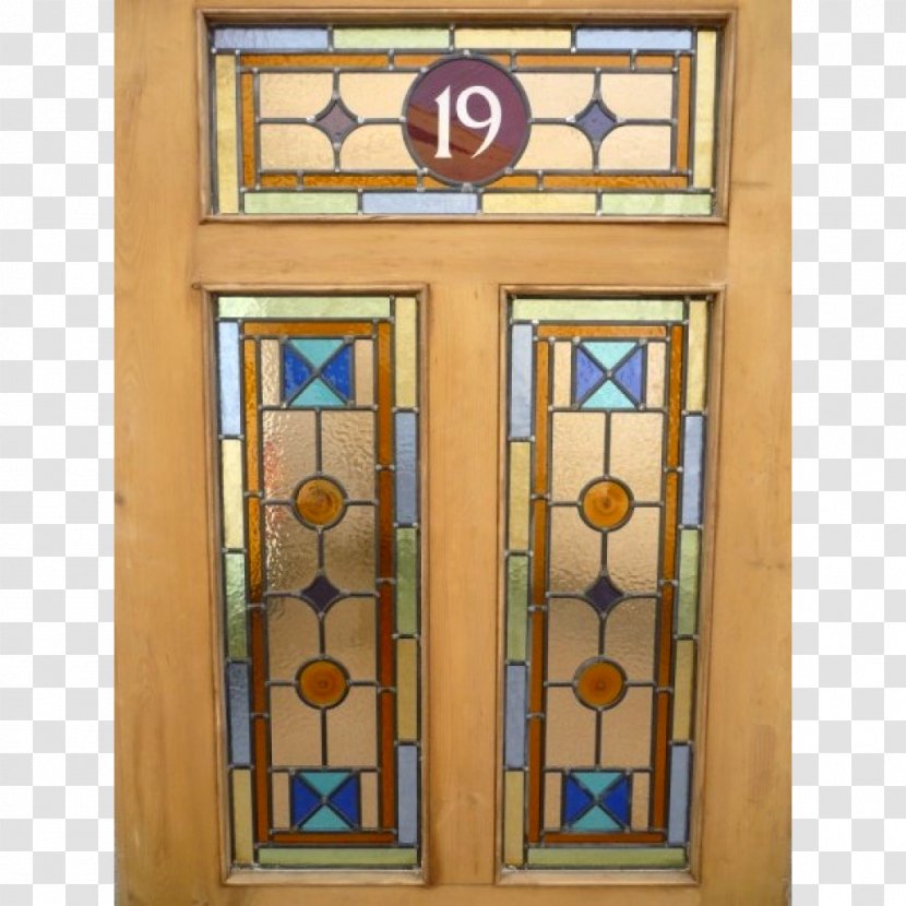 Window Stained Glass Sliding Door - Combination Lock - Number Transparent PNG
