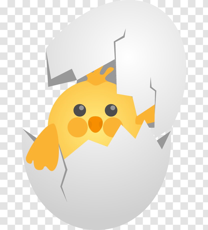 Chicken Egg Eggshell - Cute Cartoon Chick Shell Eggs Broken Transparent PNG