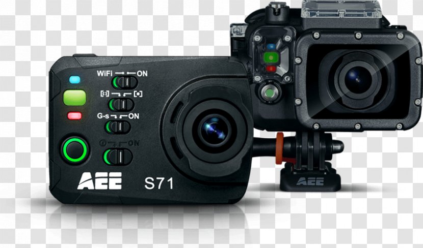 Digital SLR Video Cameras Action Camera AEE MagiCam S71 - Lens - Shooting Transparent PNG