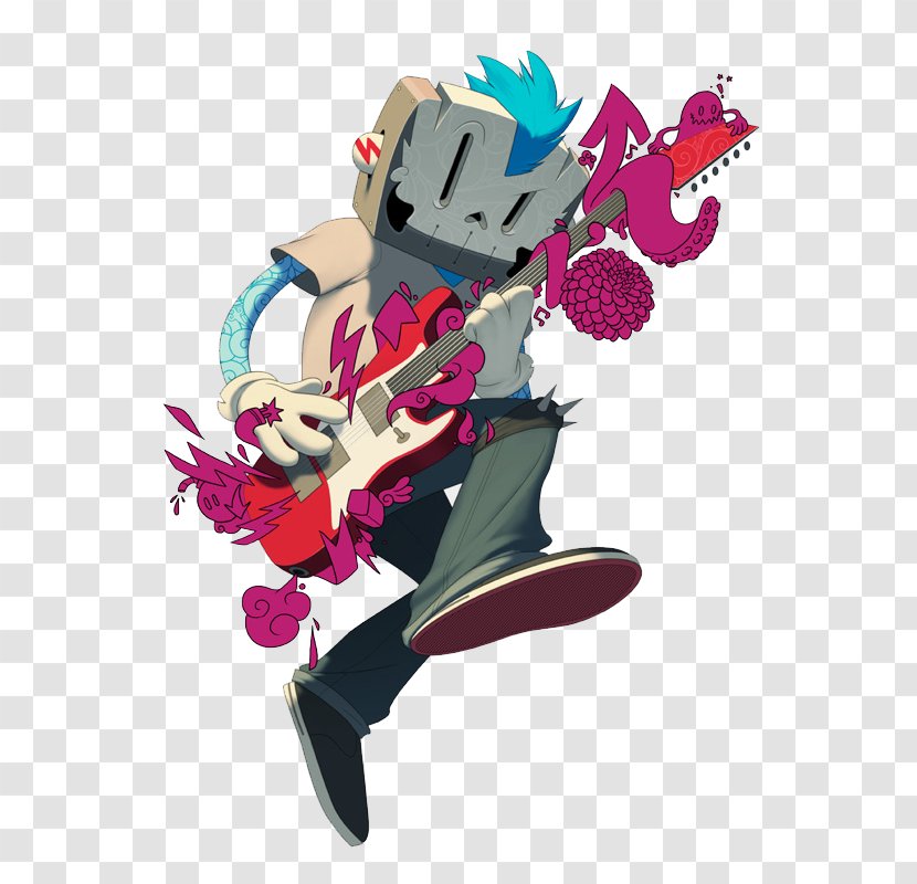 DeviantArt Artist Illustration - Guitar Man Transparent PNG