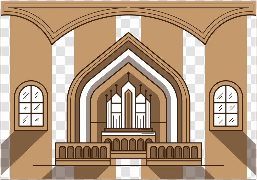 Altar In The Catholic Church Illustration - Structure - Vector Transparent PNG