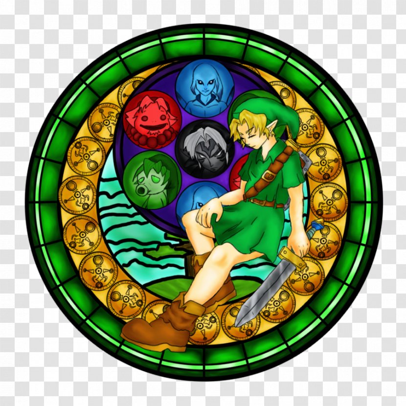 The Legend Of Zelda: Majora's Mask Stained Glass Art Window - Deviantart - Sadnes Transparent PNG