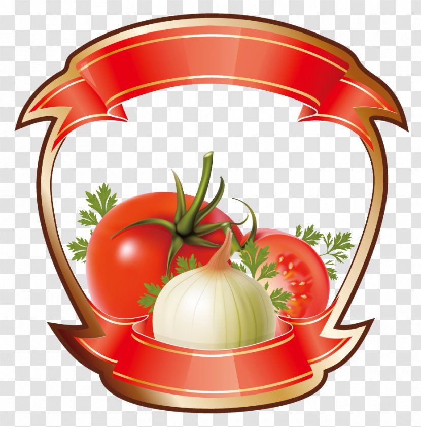Tomato Juice Label Ketchup - Wine - Vector Elements Fruits And Vegetables Transparent PNG