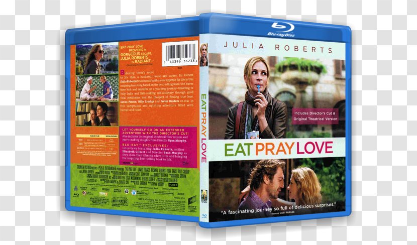 Blu-ray Disc Romance Film Love Comedy - Actor - Eat Pray Transparent PNG