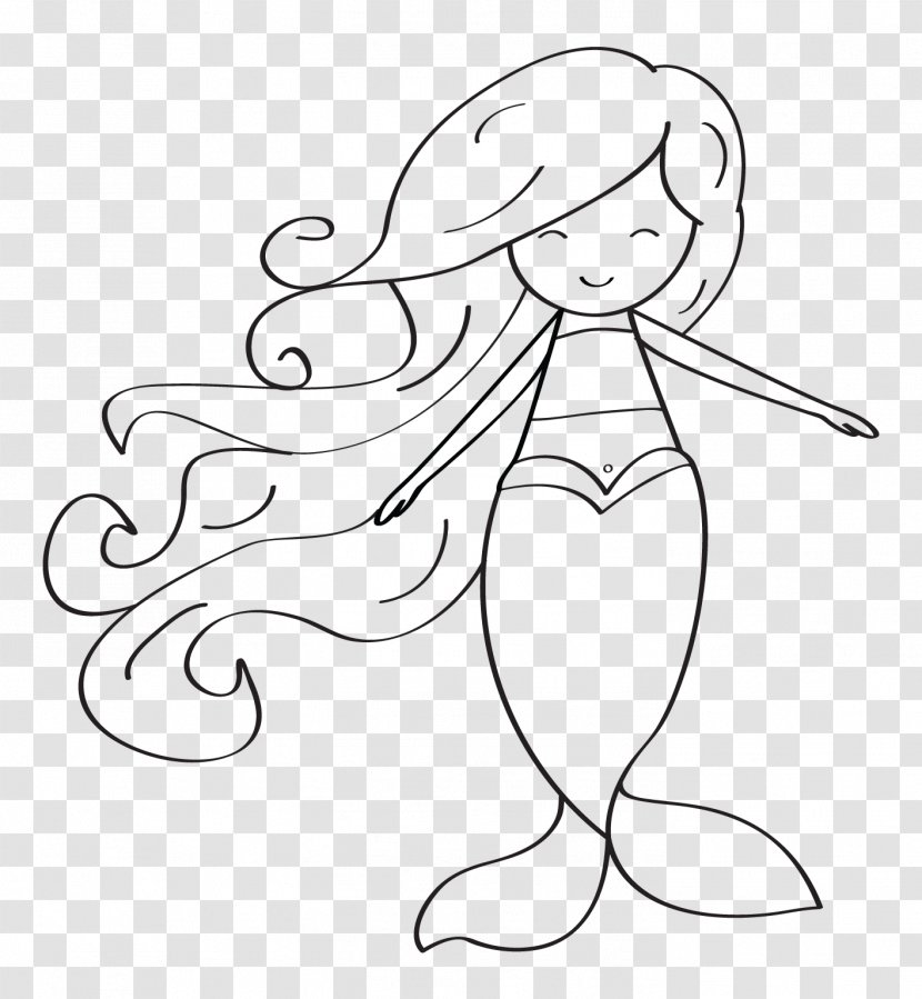 A Mermaid Template Clip Art - Cartoon Transparent PNG