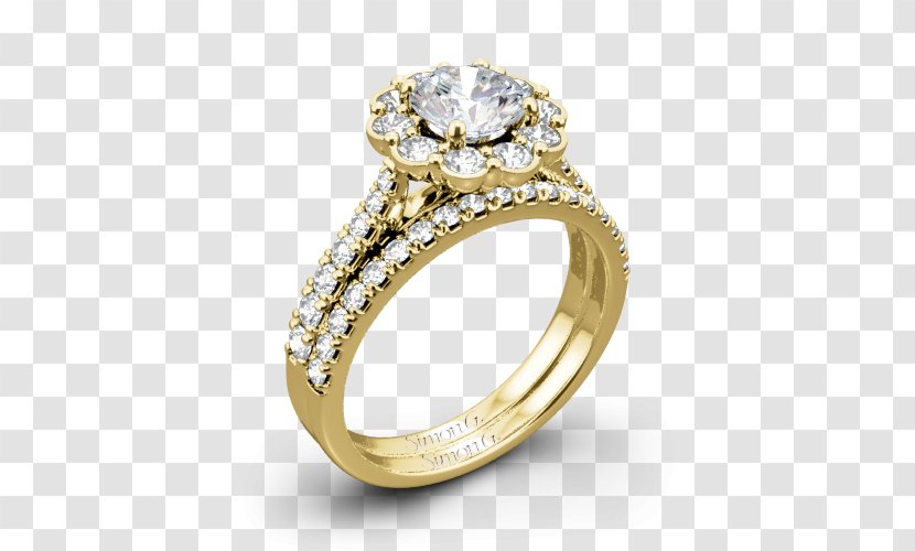 Wedding Ring Body Jewellery Platinum - Halo Bridal Sets Transparent PNG