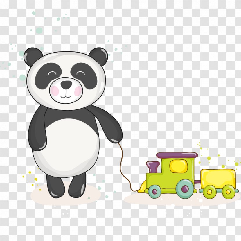 Giant Panda Bear Clip Art - Cartoon Transparent PNG