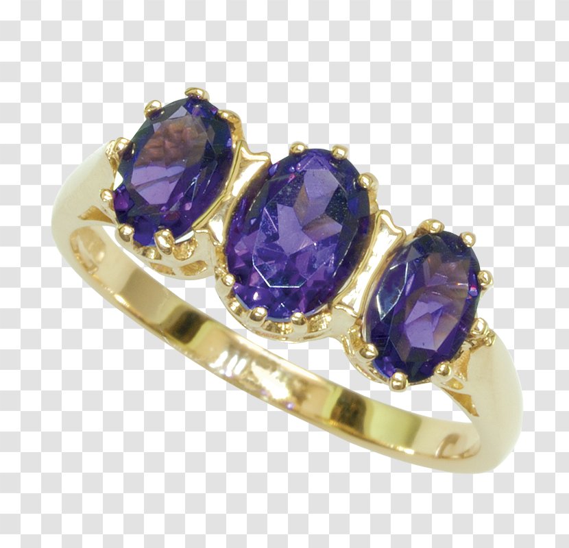 Amethyst Earring Colored Gold Shipton & Co - Rings Transparent PNG