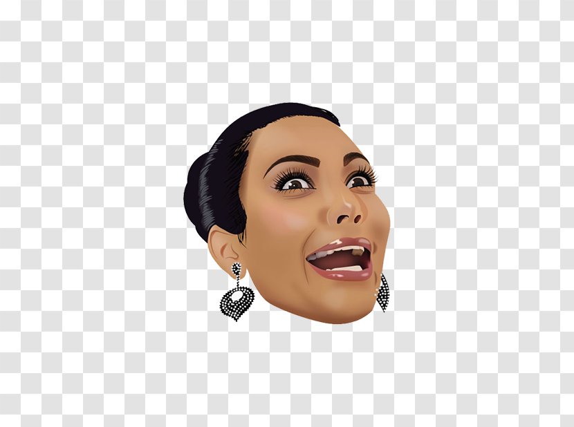 Kim Kardashian Celebrity - Emoji Transparent PNG
