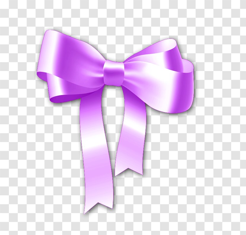 Bow Tie Ribbon Shoelace Knot - Lilac Transparent PNG