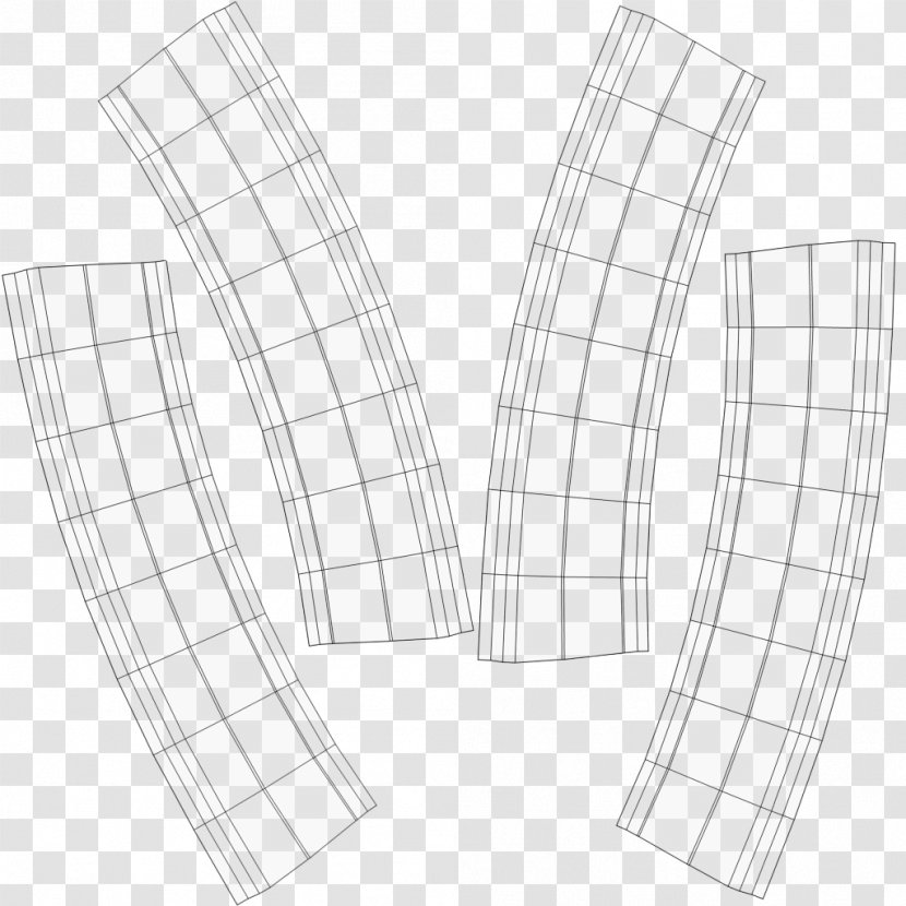 White Line Angle Shoe - Rectangle Transparent PNG