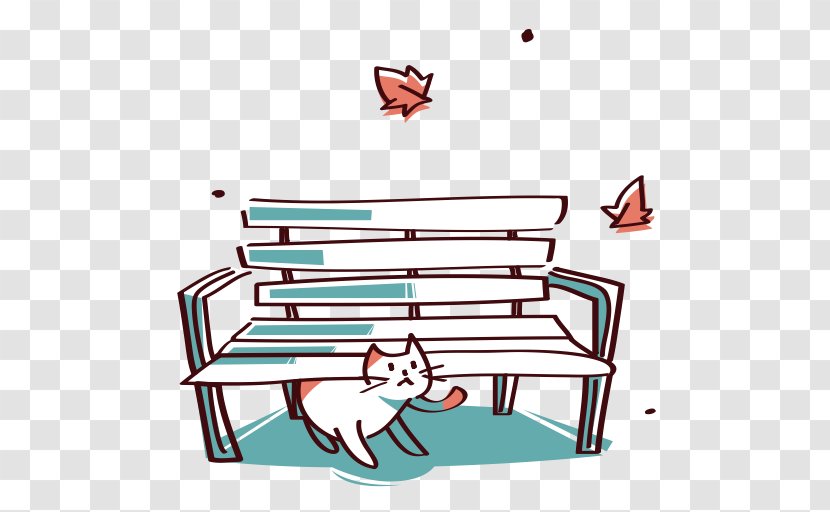 Clip Art Cat Table Bench Illustration - Cartoon Transparent PNG