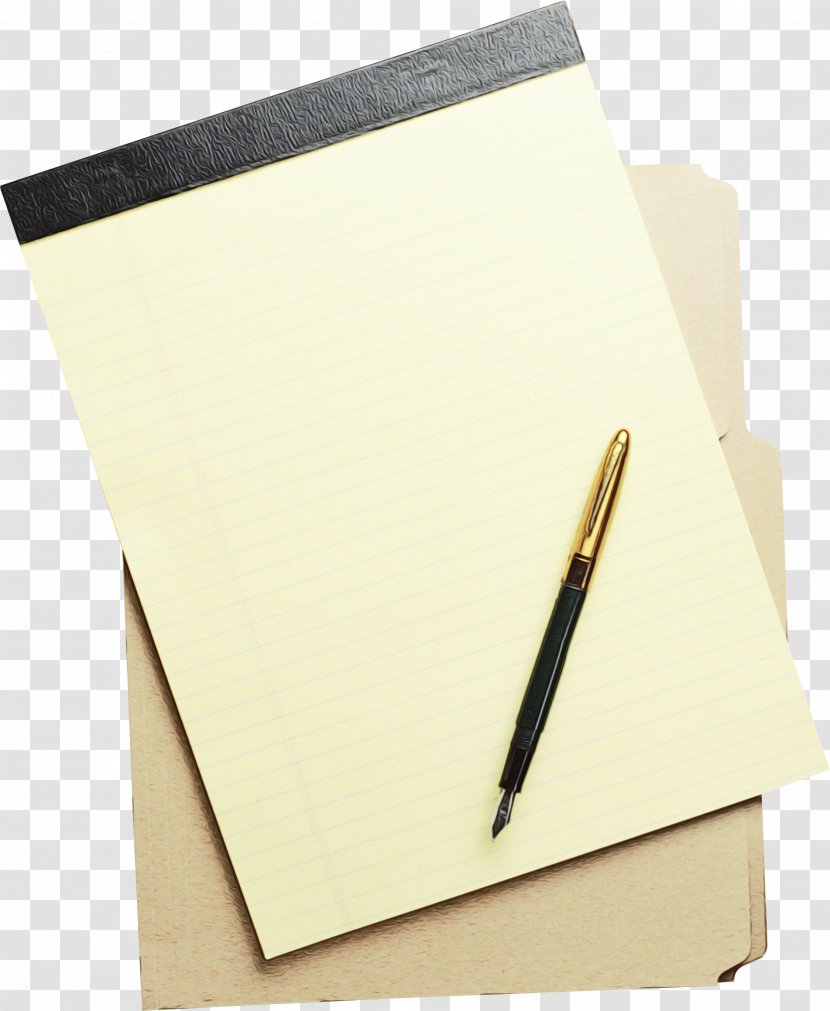 Writing Cartoon - Yellow - Stationery Transparent PNG