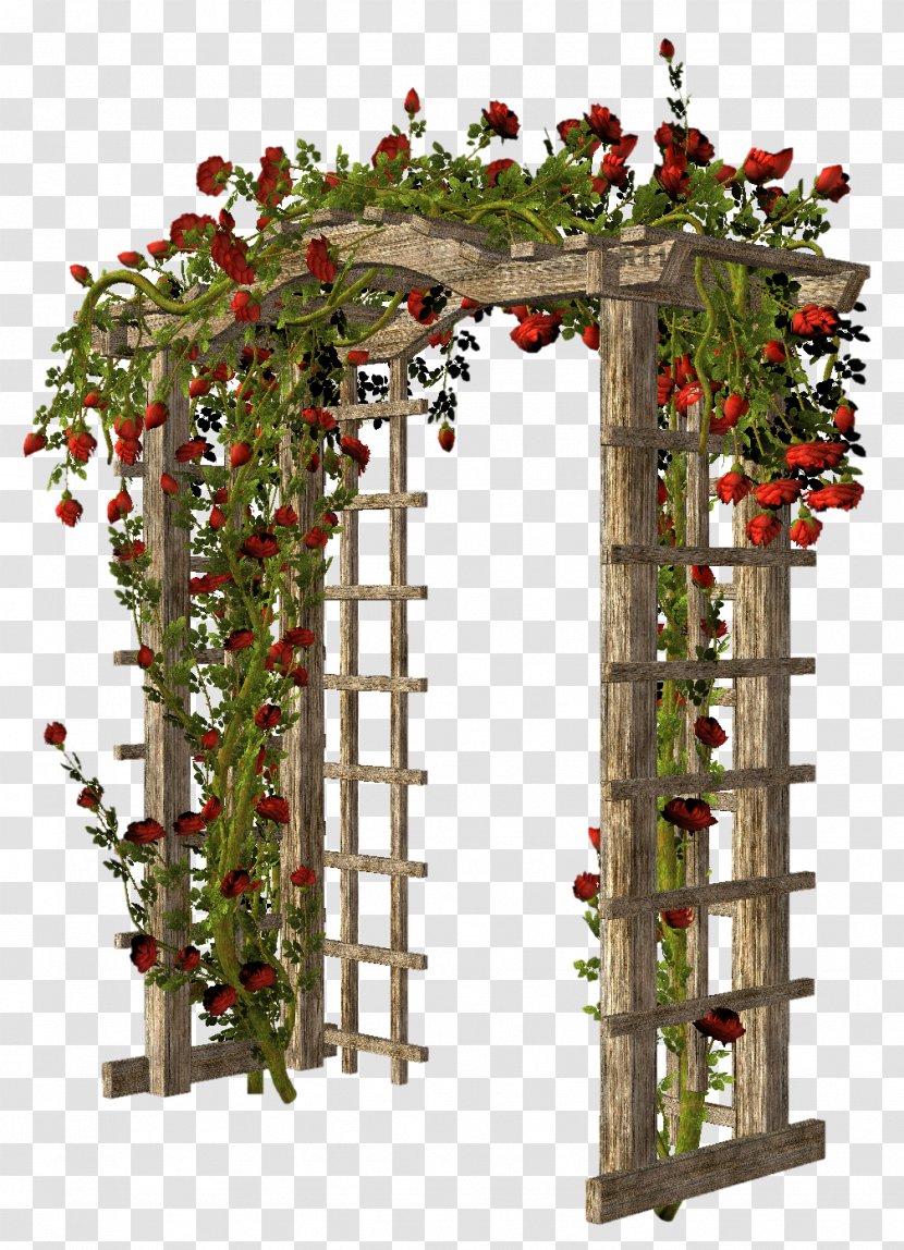Floral Design Gate Christmas Decoration .com Structure - Pergola Transparent PNG