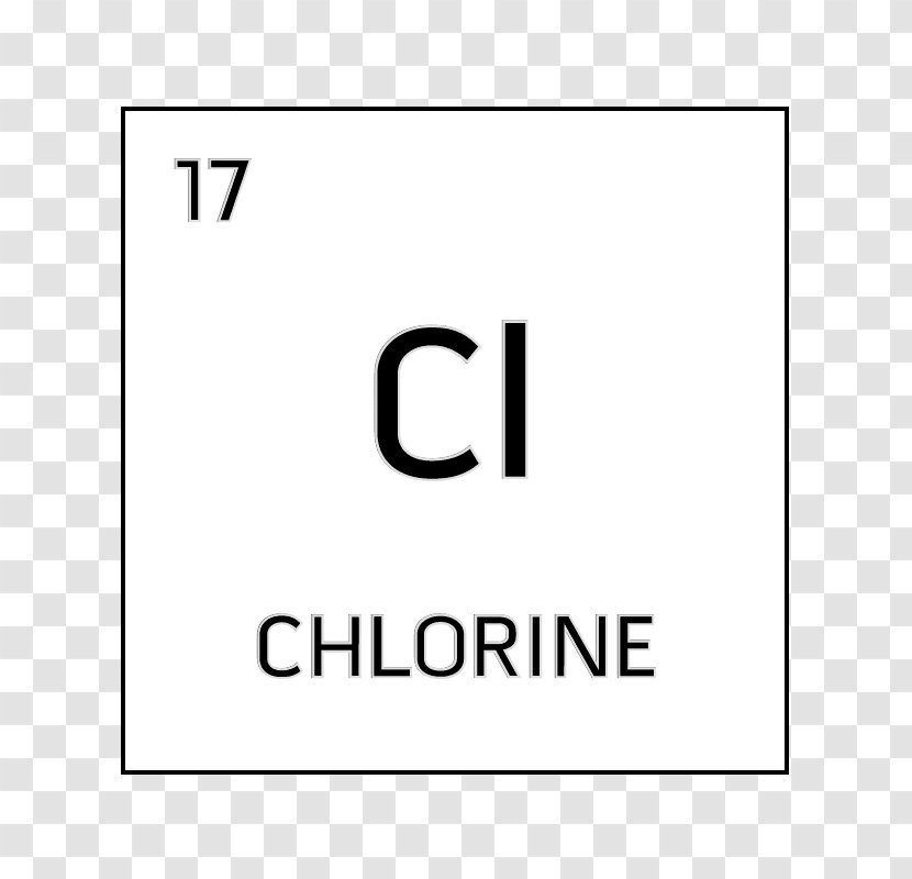 Chemical Element Periodic Table Atomic Number White Chlorine - Paper Transparent PNG