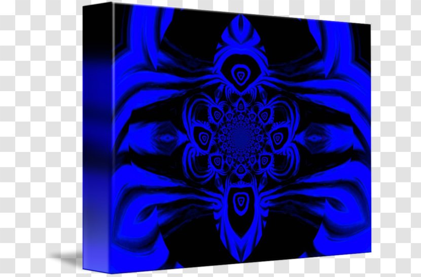 Cobalt Blue Visual Arts Font - Mandala Transparent PNG