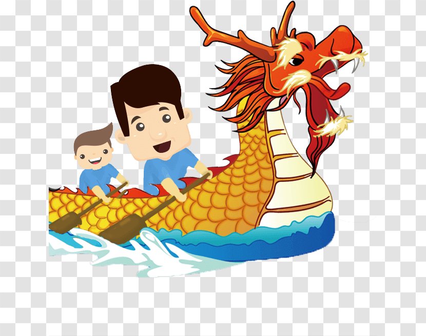 Dragon Boat Festival Bateau-dragon Zongzi Clip Art - Fictional Character - Dragonboat Transparent PNG