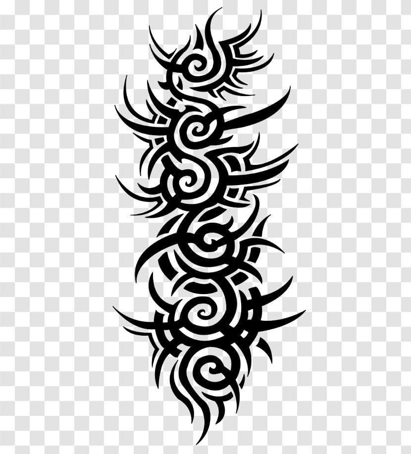 Sleeve Tattoo Clip Art Image - Flower - Tribal Symbols Transparent PNG