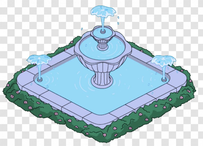 Fountain Water Feature Architecture Turquoise Transparent PNG