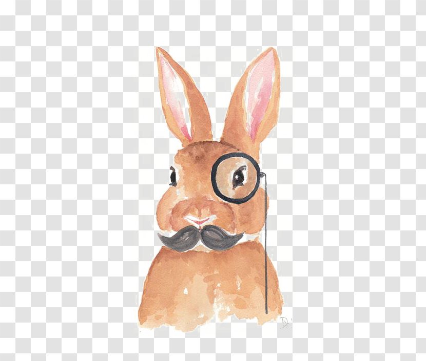 Watercolor Painting Rabbit Drawing Illustration - Hare Transparent PNG