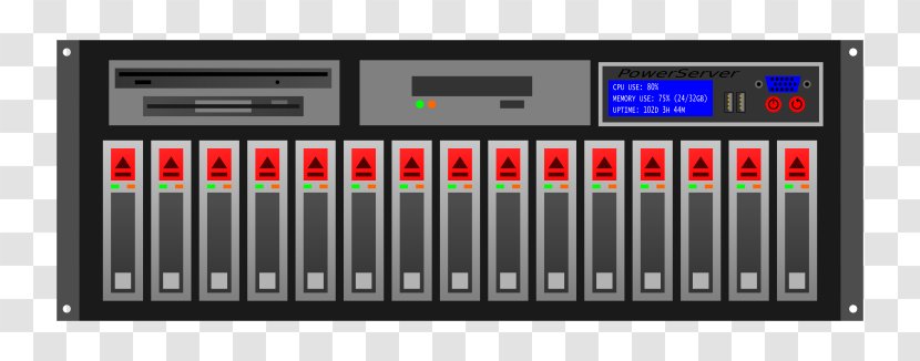 19-inch Rack Computer Servers Blade Server Clip Art - Mainframe Transparent PNG