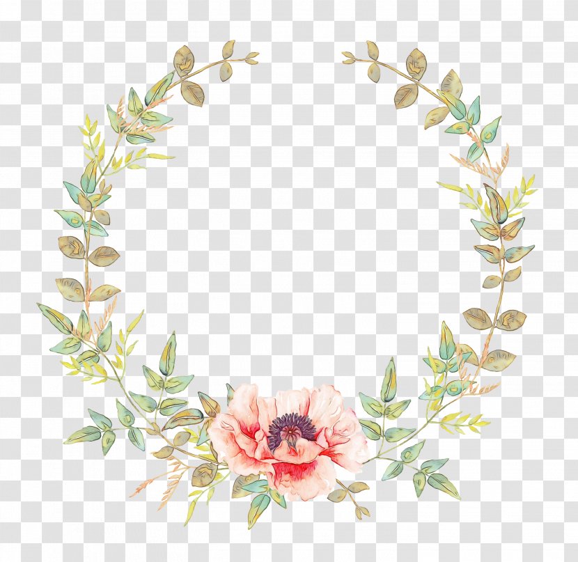 Watercolor Painting Wreath Illustration Vector Graphics Flower - Picture Frames Transparent PNG