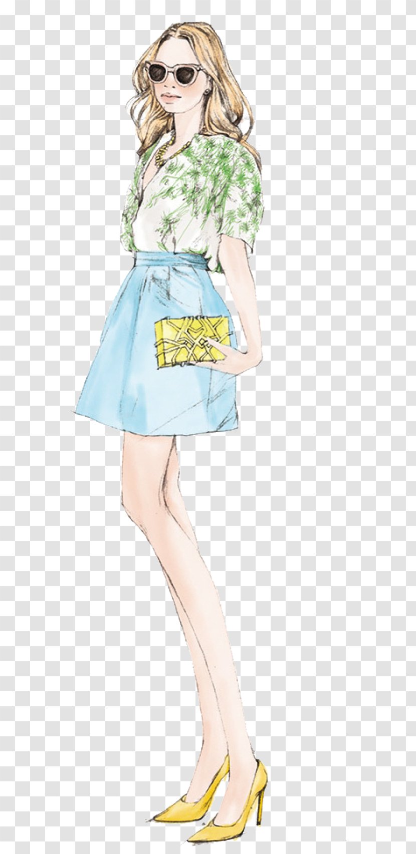 Cartoon Fashion Illustration Drawing - Heart - Hand-painted Women Transparent PNG