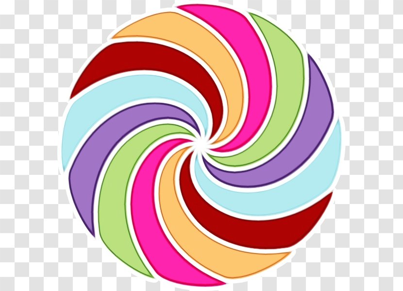 Line Clip Art Circle Spiral Pattern - Watercolor - Confectionery Magenta Transparent PNG