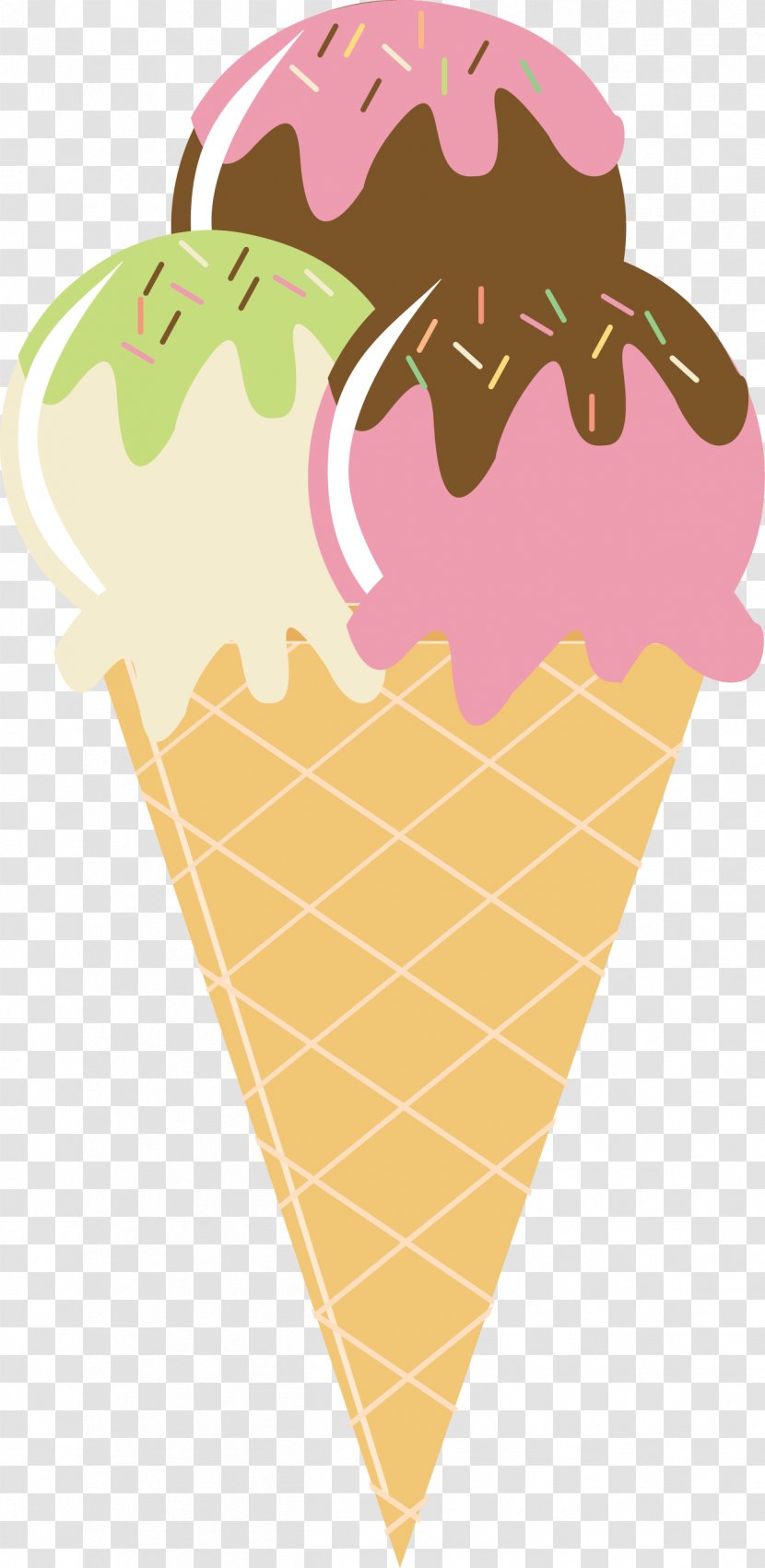 Ice Cream Cones Sundae Strawberry Transparent PNG