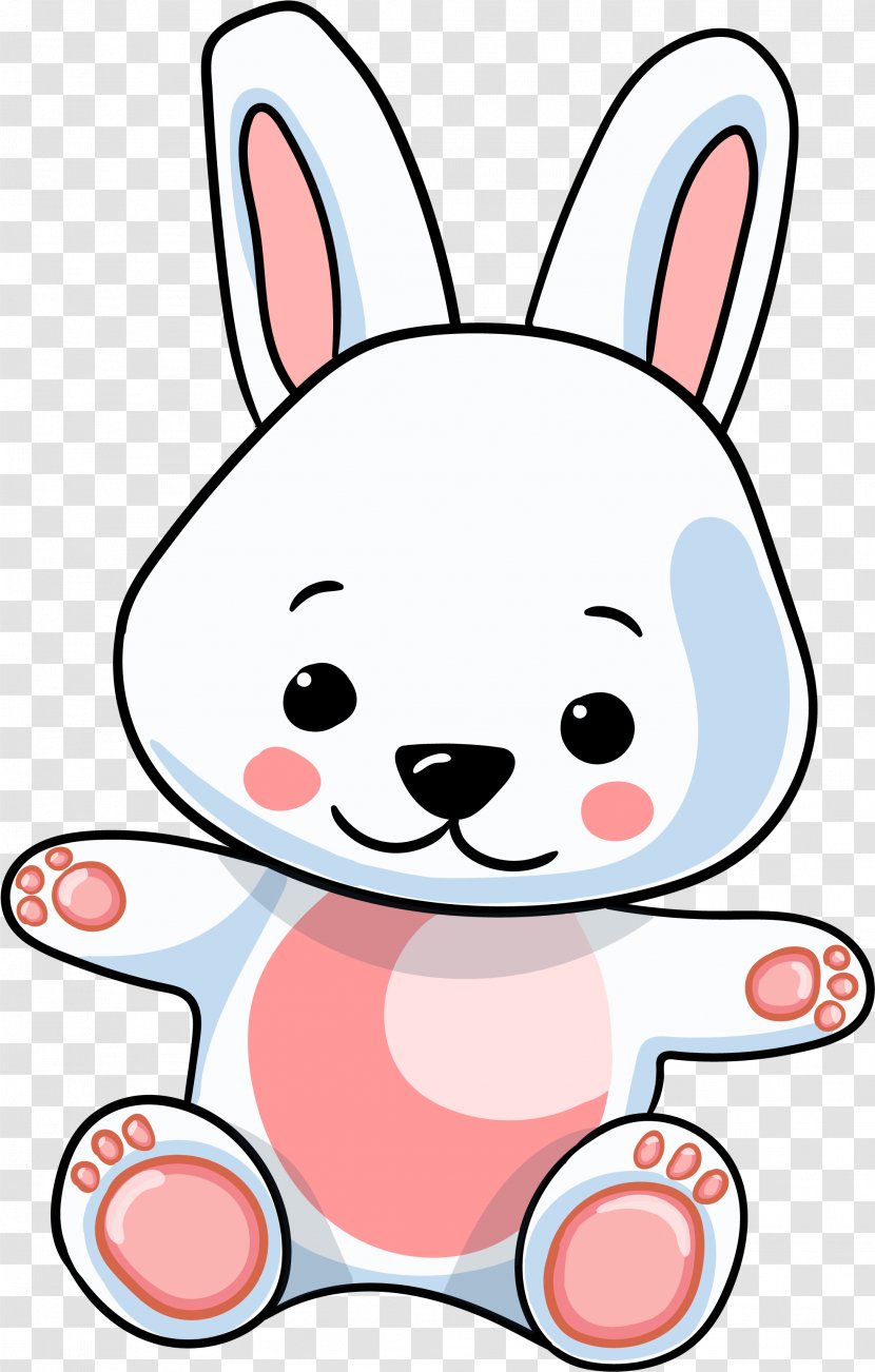 Hare Easter Bunny Rabbit Vector Graphics Cartoon - Cheek - Firefly Cute Transparent PNG