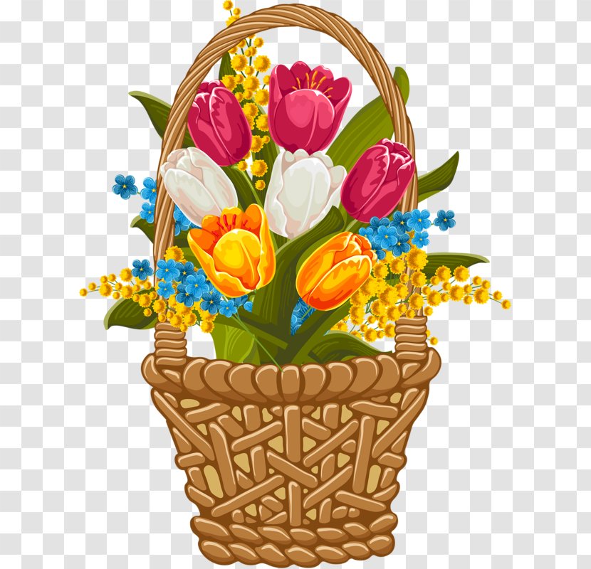 Easter Bunny Picture Frame Clip Art - Stock Photography - Tulip Flower Baskets Transparent PNG