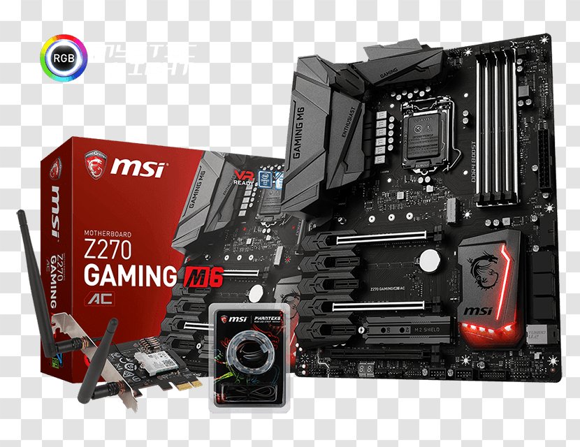 Intel MSI Z170A GAMING M6 AC Z170 7A78-008R LGA 1151 Motherboard H270 PRO CARBON - Microcontroller Transparent PNG