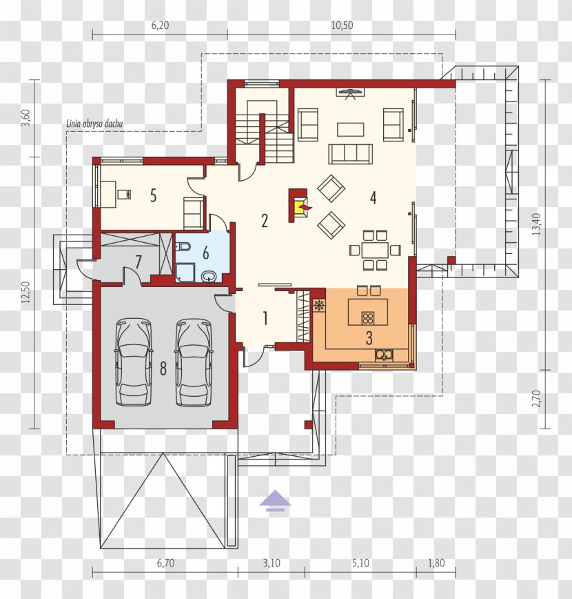 House Floor Plan Brick - Text Transparent PNG